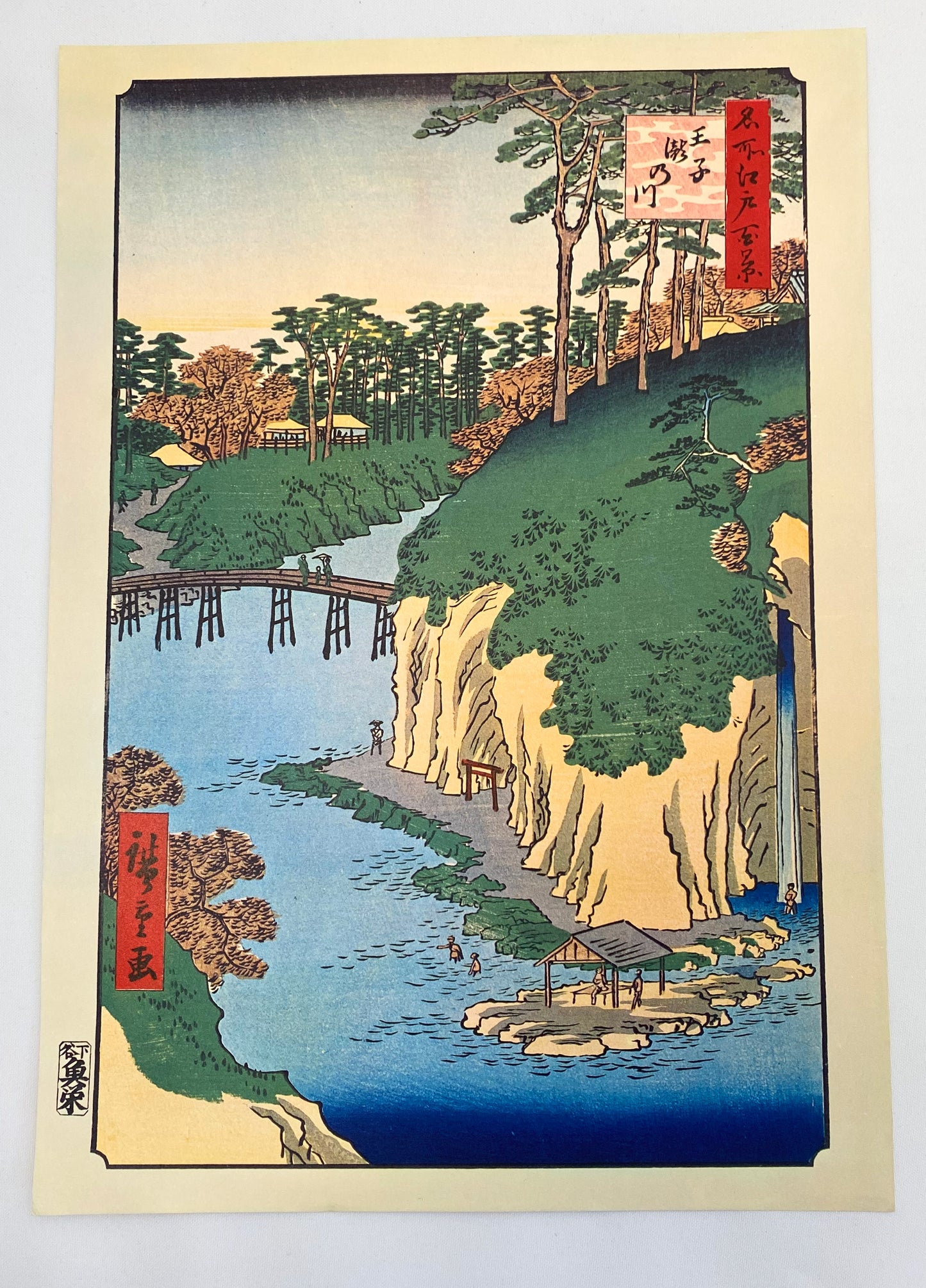 UKIYOE/MEISHOEDOHYAKUKEI /Oji Takino kawa - Picture Print