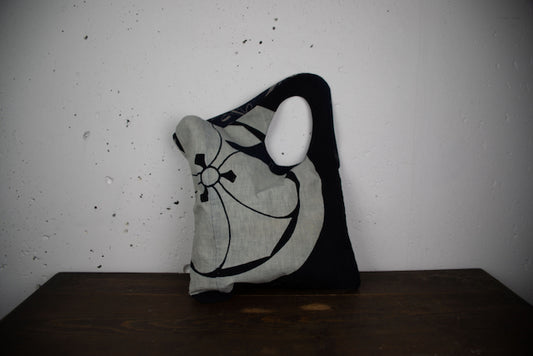 Samurai Crest Handbag – One-of-a-Kind Indigo Creation by Yumiko
