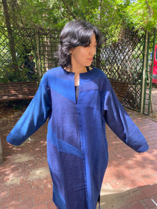 Indigo dyed dress