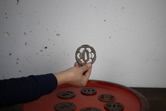 TSUBA (EDO) 2 / guard on Japanese sword/Special price due to lack of naming