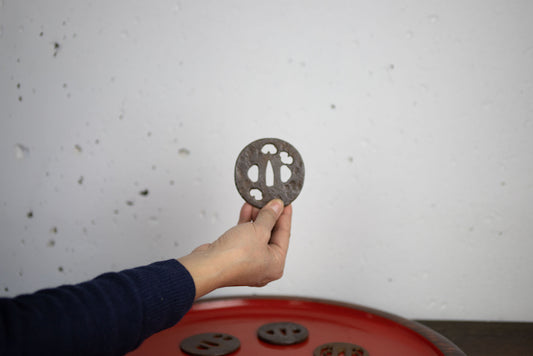 TSUBA (EDO) 7 Simple design/guard on Japanese sword/Special price due to lack of naming