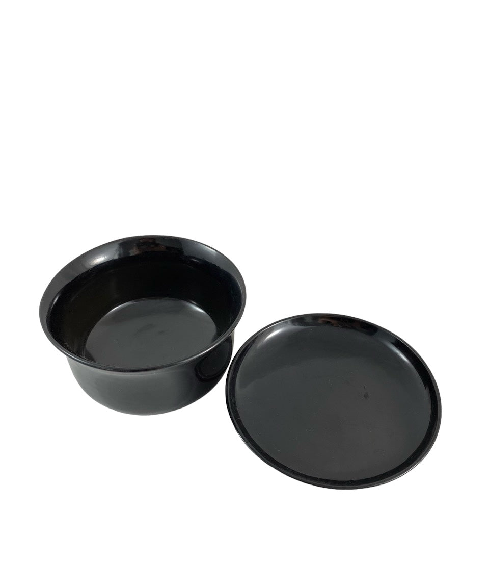 black lacquered bowl