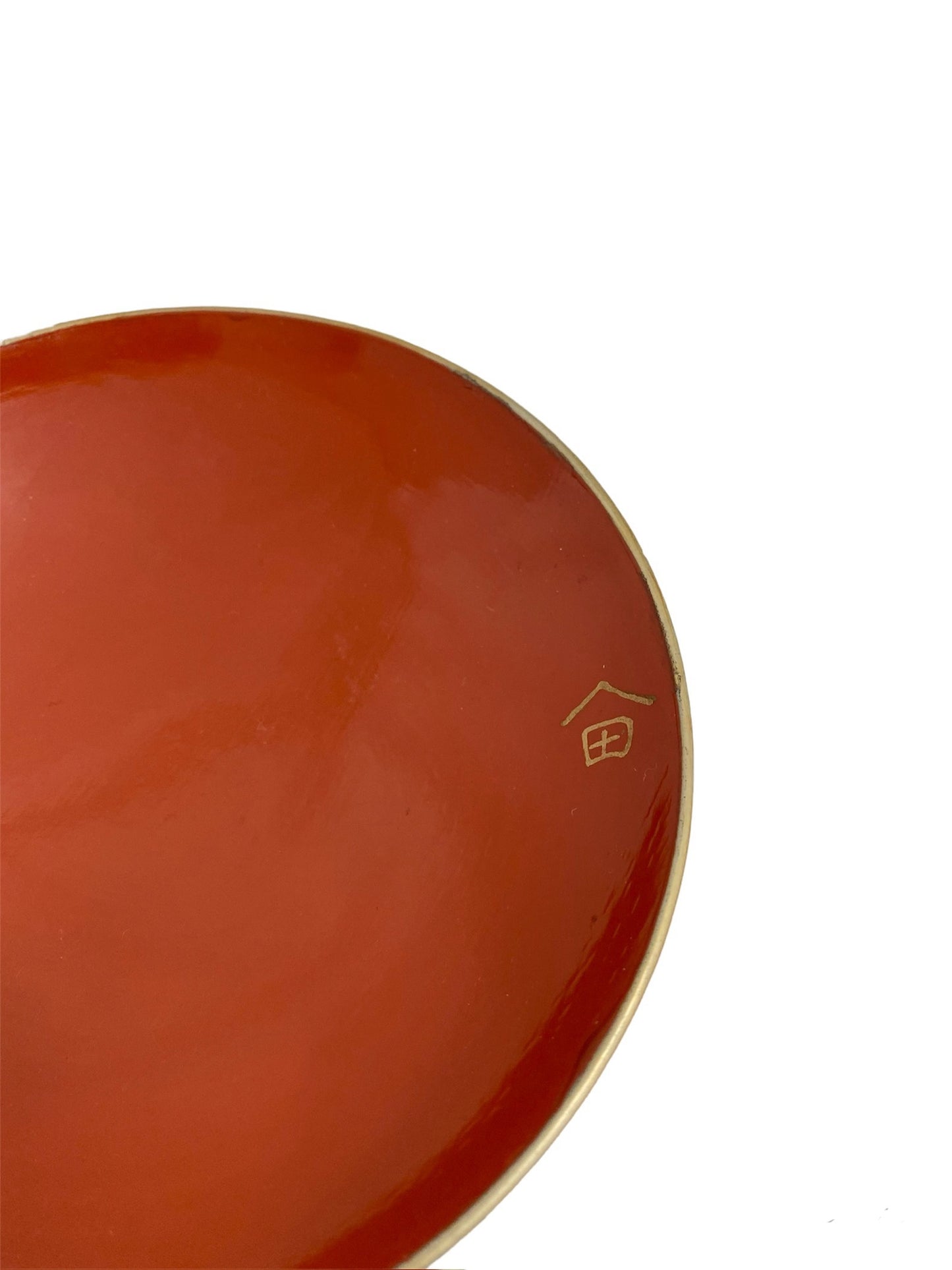 red Lacquered bowl with crane pattern