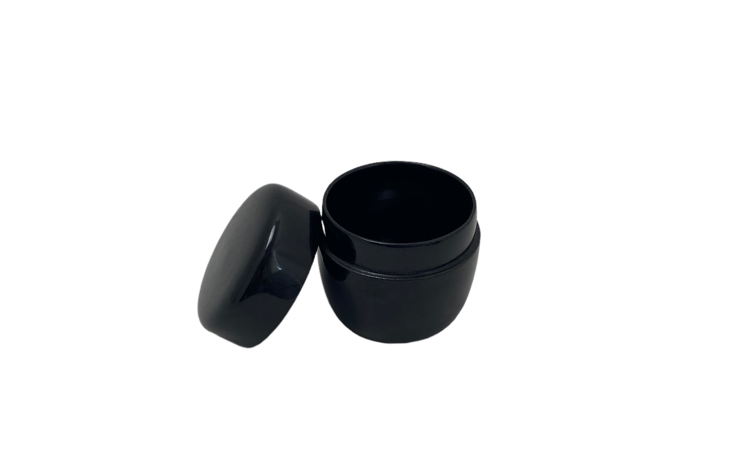 Set of 2 black NATSUME.(Container for serving powdered tea in tea ceremonies.)