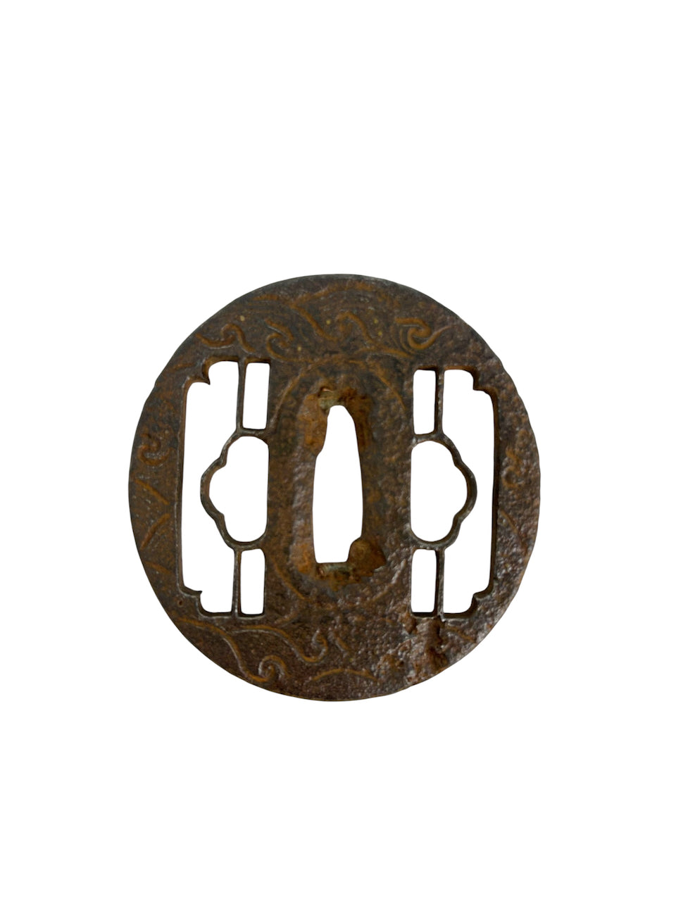 TSUBA (EDO) 3  / guard on Japanese sword/Special price due to lack of naming