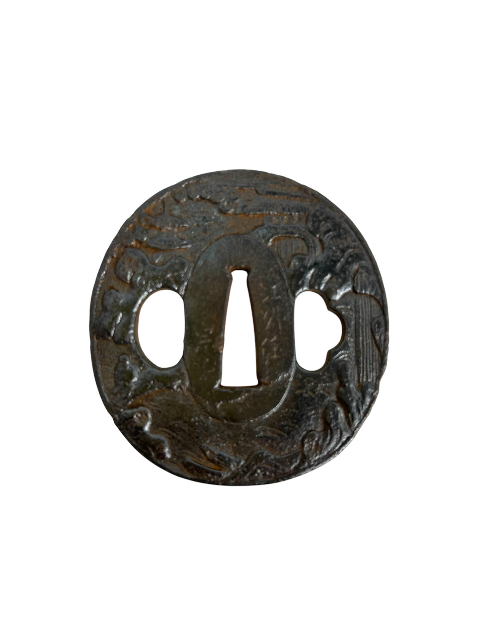 TSUBA (EDO) 5  / guard on Japanese sword/Special price due to lack of naming