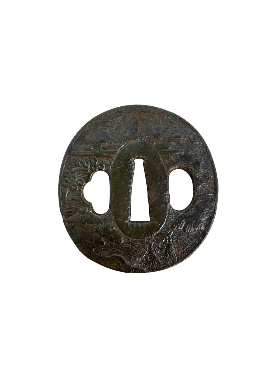 TSUBA (EDO) 5  / guard on Japanese sword/Special price due to lack of naming