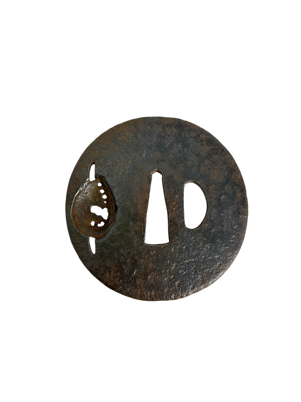 TSUBA (EDO) 6 Simple design/guard on Japanese sword/Special price due to lack of naming