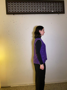 Tank tops made  from silk purple kimonos.