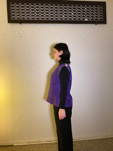Tank tops made  from silk purple kimonos.