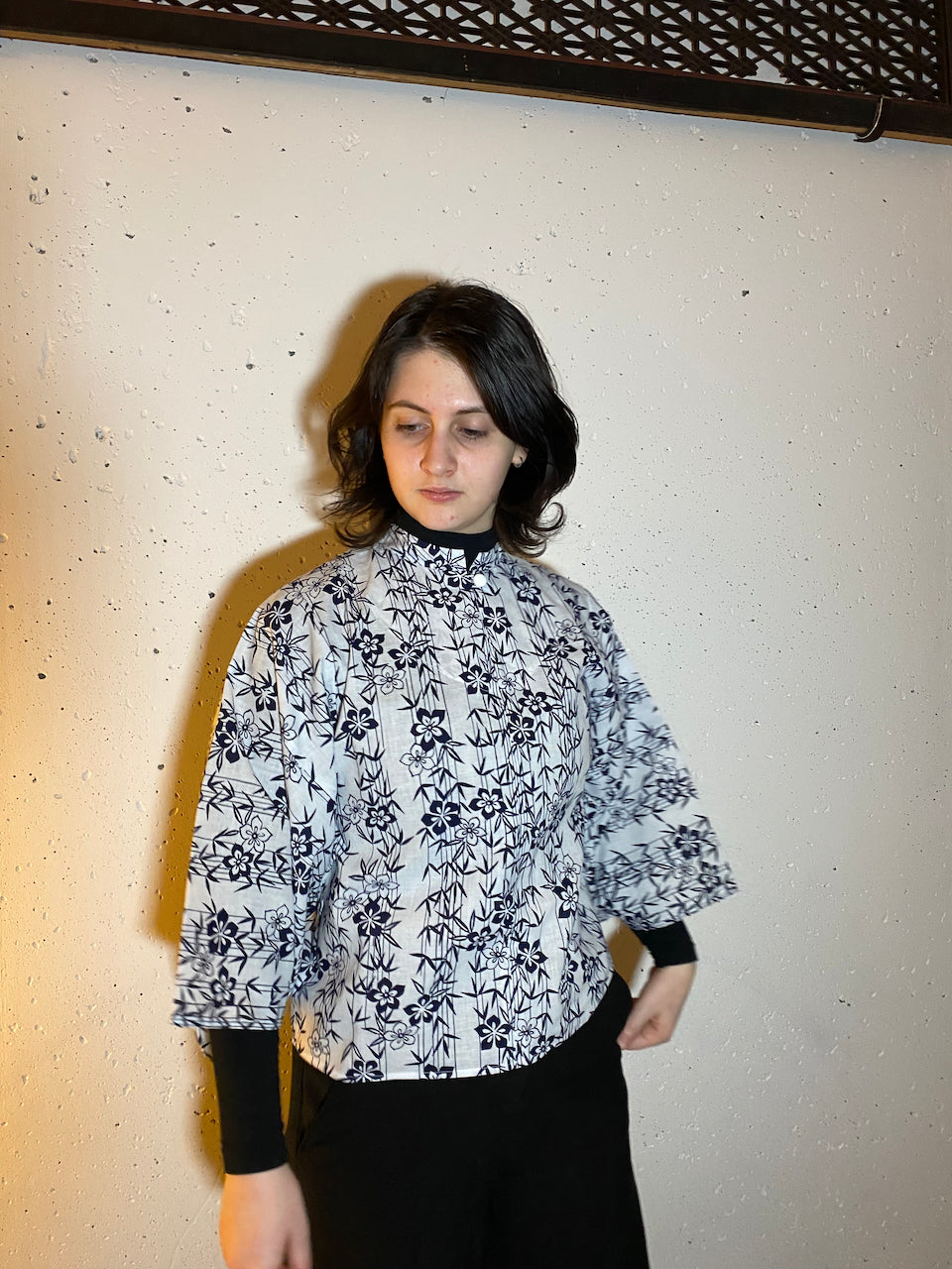 Kimono-style shirts made from yukata.
